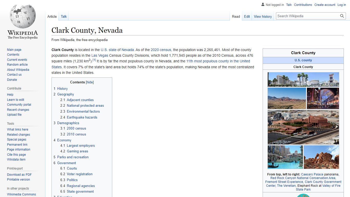 Clark County, Nevada - Wikipedia